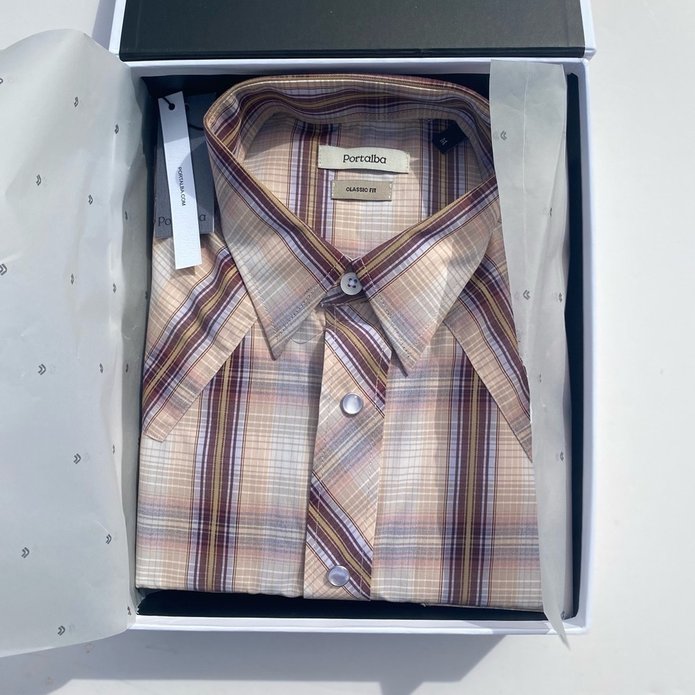 Portalba men’s plaid shirt NWT